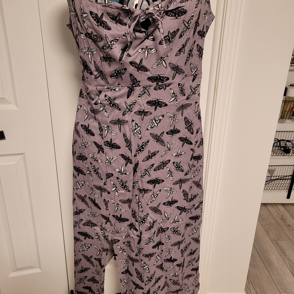 Grey Thorn & FABLE Maxi Dress with Moth Print NWT
